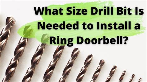 ring 2 doorbell drill bit size